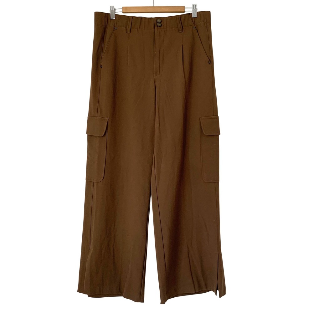 Democracy Pants Cargo Wide Leg 16 Brown Ab Technology Skyrise High Rise Gorpcore